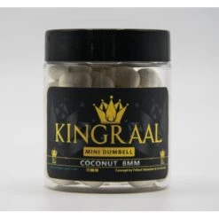 KINGRAAL Mini Dumbell White Coconut 8mm 50gr -Kingraal winkel kingraal mini dumbell white coconut 8mm 50gr km51 hookbaits 2