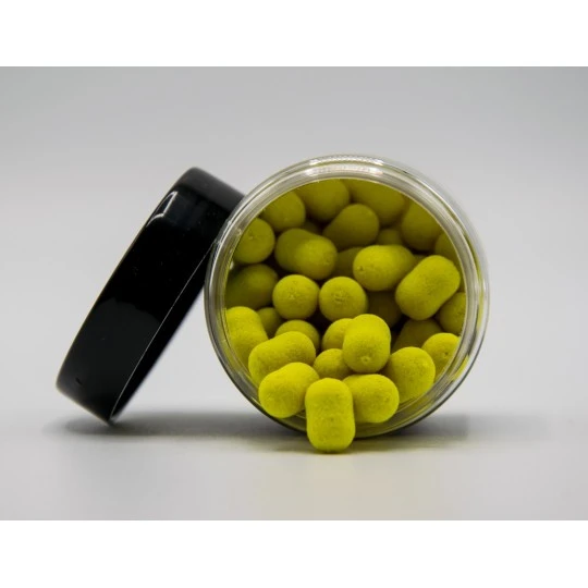 KINGRAAL Mini Dumbell Yellow Scopex Sweetcorn 8mm 50gr 2 KINGRAAL Mini Dumbell Yellow Scopex Sweetcorn 8mm 50gr - Afbeelding 2